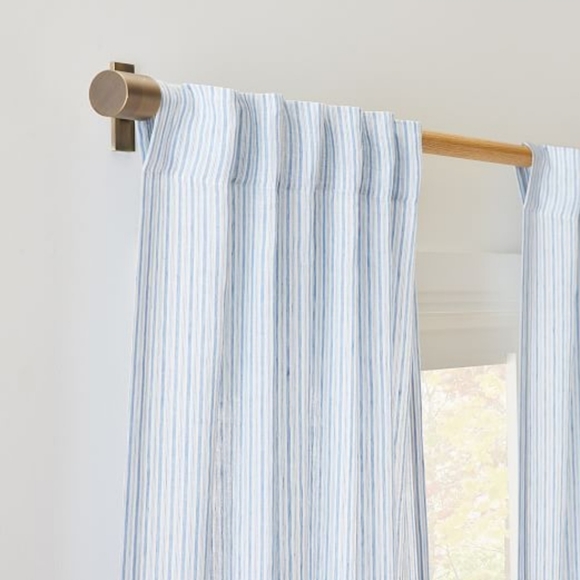 Canyon Stripe Pole Pocket Linen Curtain Panel - Thumbnail 5